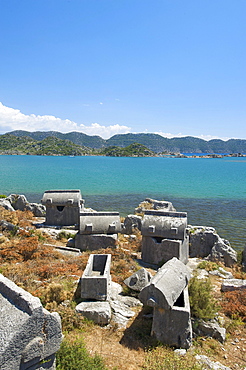 Sarcophagi of Ucagiz, southern coast of Turkey