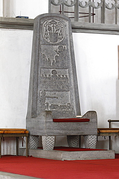 Bishop's chair in Augsburg Cathedral, Augsburg, Bavaria, Germany, Europe