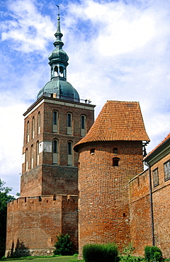 Copernicus tower of the Bishop's Castle on Vistula Lagoon, Baltic Sea, Frombork, Mazury, Poland, Europe