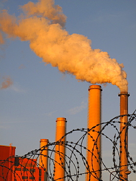 Pollution, coal-fired power plant, Tisova, West Bohemia, Czech Republic, Europe