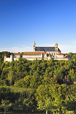 Grosscomburg or Comburg, Benedictine monastery near Schwaebisch Hall, Hohenlohe, Baden-Wuerttemberg, Germany, Europe