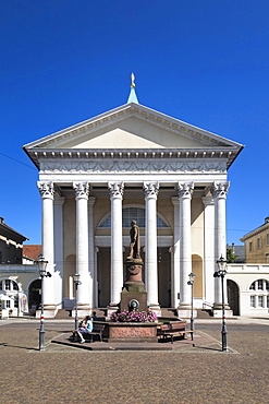 Protestant city church at the market place in Karlsruhe, Baden-Wuerttemberg, Germany, Europe