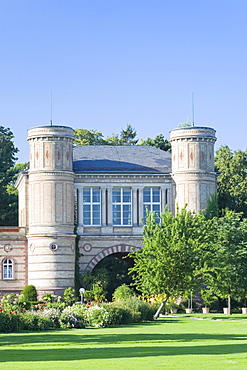 Entrance to the botanic garden in Karlsruhe, Baden-Wuerttemberg, Germany, Europe