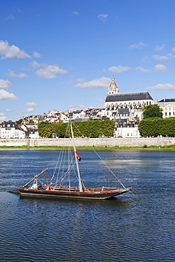 Cityscape of Blois with Blois Cathedral, department of Loire et Cher, France, Europe