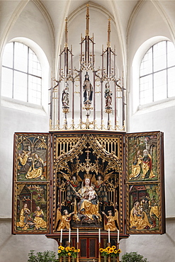 High altar, Pilgrimage Church of Maria Laach in Jauerling, Wachau, Waldviertel, Forest Quarter, Lower Austria, Austria, Europe