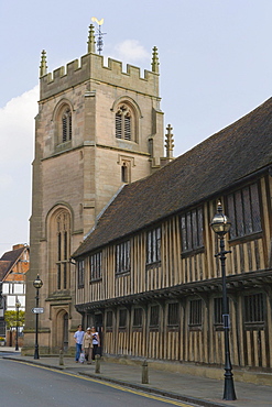 The Guild Chapel, Church Street and Chapel Lane, Stratford-upon-Avon, Warwickshire, England, United Kingdom, Europe