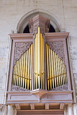 The Guild Chapel organ, Stratford-upon-Avon, Warwickshire, England, United Kingdom, Europe