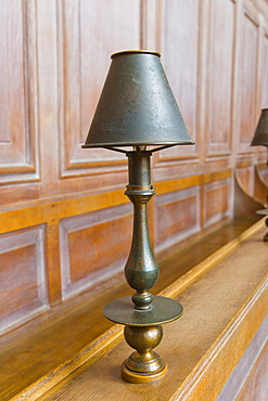 Lamp, The Guild Chapel interior, Stratford-upon-Avon, Warwickshire, England, United Kingdom, Europe