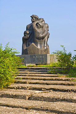 Monument in the place of mass execution of Audrini villagers during the Nazi occupation, Audrini Parish, Rezekne municipality, Latgale, Latvia, Northern Europe