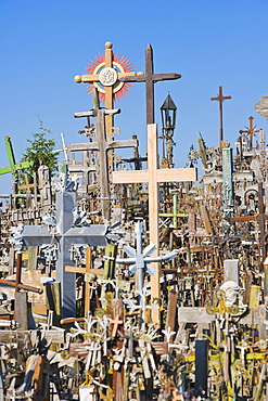 Kriziu kalnas, The Hill of Crosses, a site of pilgrimage, 12 km north of the city of Siauliai, Lithuania, Northern Europe