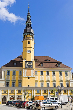 Town Hall, Rathaus, Radnica, Hauptmarkt, Main Market, Bautzen, Budysin, Budysyn, Budziszyn, Dresden region, Eastern Saxony, Upper Lusatia, Germany, Europe