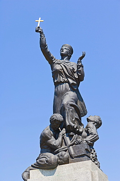 Latgale liberation monument United for Latvia, also known as Latgales Mara, Atbrivosanas Aleja Avenue, Rezekne, Latgale, Latvia, Northern Europe