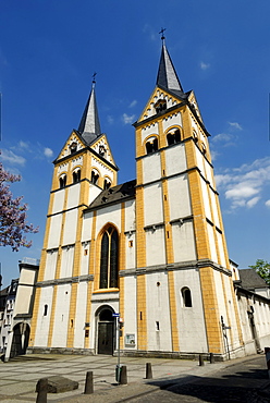 Florinskirche, Florin Church, Florinsmarkt, old town of Koblenz, UNESCO World Heritage cultural landscape site of the Upper Middle Rhine Valley, Oberes Mittelrheintal, Rhineland-Palatinate, Germany, Europe