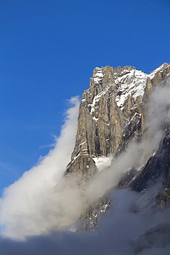 Wetterhorn mountain, west pillar, Grindelwald, Bernese Oberland region, canton of Bern, Switzerland, Europe