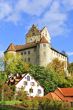 Historic Meersburg Castle in the historic town centre, Lake Constance district, Baden-Wuerttemberg, Germany, Europe