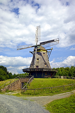 Reconstructed windmill in the Hessenpark open air museum, Hesse, Germany, Europe