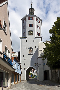 Unteres Tor city gate, Star angle, Guenzburg, Donauried, Swabia, Bavaria, Germany, Europe