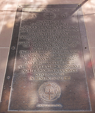 Memorial plaque in the Liebfrauenkirche church and the Cathedral of Trier, Trier, Rhineland-Palatinate, Germany, Europe