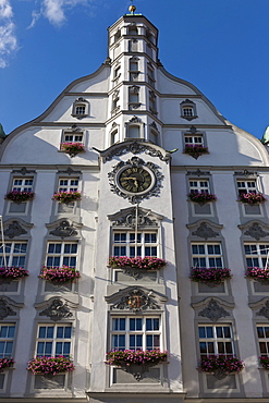 Town hall, Memmingen, Lower Allgaeu, Allgaeu, Swabia, Bavaria, Germany, Europe