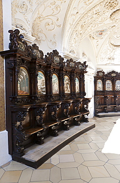 Basilica of St. Lorenz, a former Benedictine abbey church of the Prince Abbot of Kempten, today the Parish Church of St. Lorenz, Diocese of Augsburg, Kempten, Lower Allgaeu, Allgaeu, Swabia, Bavaria, Germany, Europe