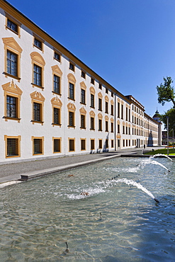 Fuerststift Kempten with the District Court, Residence of the Prince Abbot of Kempten, a former Benedictine abbey of the Diocese of Augsburg, Residenz Square, Kempten, Lower Allgaeu, Allgaeu, Swabia, Bavaria, Germany, Europe