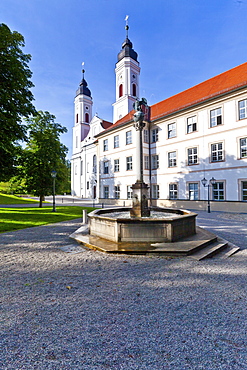 Irsee Abbey, a Benedictine monastery in Irsee, Diocese of Augsburg, Swabia, Ostallgaeu district, Bavaria, Germany, Europe