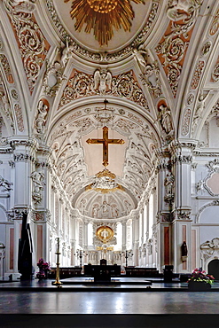 Cathedral of St. Kilian or Wuerzburg Cathedral, Wuerzburg diocese, Kardinal-Doepfner-Platz square, Wuerzburg, Bavaria, Germany, Europe