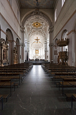 Cathedral of St. Kilian or Wuerzburg Cathedral, Wuerzburg diocese, Kardinal-Doepfner-Platz square, Wuerzburg, Bavaria, Germany, Europe