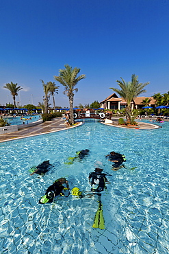 Diving course for teens in the swimming pool, Club Aldiana, Southern Cyprus, Cyprus, Europe