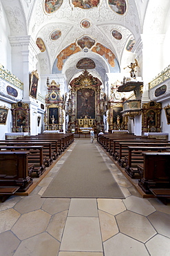 St. Walburg monastery, Benedictine abbey of Eichstaett, Diocese of Eichstaett, Eichstaett, Altmuehltal valley, Upper Bavaria, Bavaria, Germany, Europe