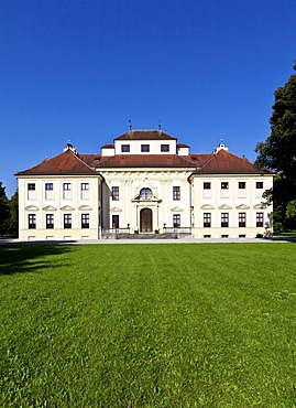 Schloss Lustheim castle and castle gardens in the Schloss Schleissheim castle complex, Munich, Bavaria, Germany, Europe