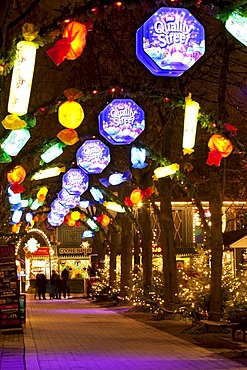 Quality Street, Christmas decoration, Tivoli, Copenhagen, Denmark, Europe