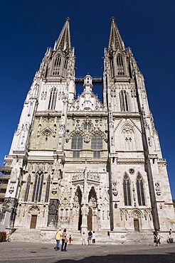 Regensburg Cathedral, UNESCO World Heritage Site, Regensburg, Upper Palatinate, Bavaria, Germany, Europe