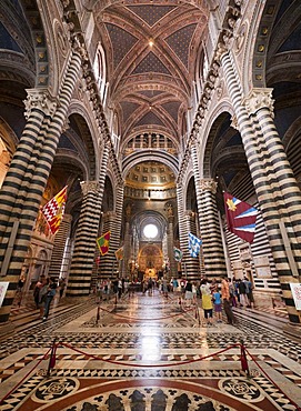 Interior of Siena Cathedral, Siena, Tuscany, Italy, Europe