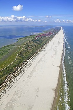 Aerial view, Juist Island, East Frisian Island, East Frisia, Lower Saxony, Germany, Europe