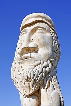 Statue at the harbour of Breege, Ruegen Island, Mecklenburg-Western Pomerania, Germany, Europe