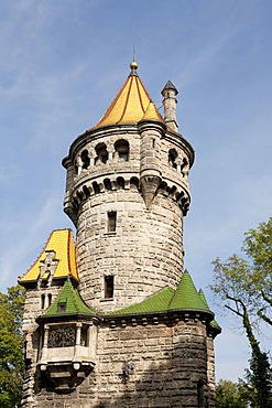 Mutterturm tower, studio of Hubert von Herkomer, built in 1844, Herkomermuseum, Landsberg am Lech, Bavaria, Germany, Europe