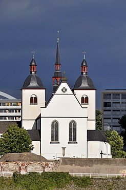 Monastery church of Alt St. Heribert, maintained by the Friends of Romanesque churches in Cologne, Deutz bank of the Rhine, Cologne, North Rhine-Westphalia, Germany, Europe