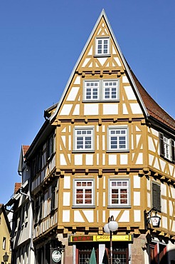 Rosenhaeusl, historic half-timbered house, Esslingen am Neckar, Baden-Wuerttemberg, Germany, Europe