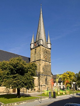 Parish church in Lichtenfels, Oberes Maintal area, Franconia, Bavaria, Germany, Europe