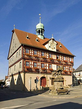 Town hall, Bath Staffelstein, Oberes Maintal area, Franconia, Bavaria, Germany, Europe