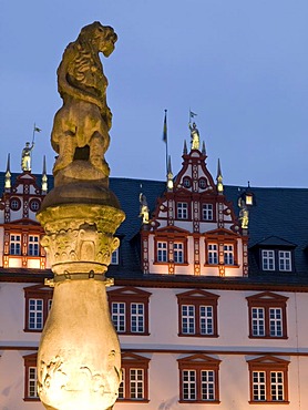 Market place, Coburg, Franconia, Bavaria, Germany, Europe