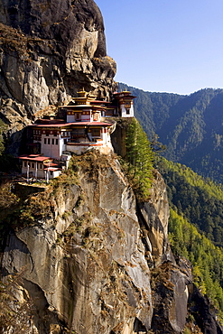 Taktsang Monastery, 3120m, also known as Tiger's Nest, Paro, Bhutan, Kingdom of Bhutan, South Asia