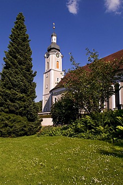 Parish Church of St. Gallus, Scheidegg im Allgaeu, Baden-Wuerttemberg, Germany, Europe