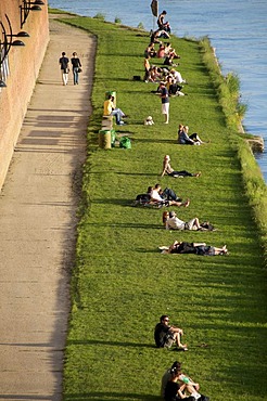 Garonne riverbank at Toulouse, France, Europe