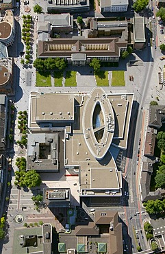 Aerial view, Forum shopping centre, Duisburg, Ruhr Area, North Rhine-Westphalia, Germany, Europe