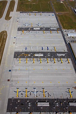 Aerial view, Leipzig International Airport, cargo airport, Schkeuditz, Saxony, Germany, Europe