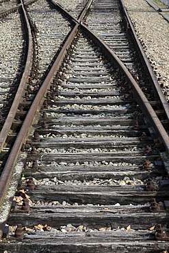 Railway tracks, Mannheim, Baden-Wuerttemberg, Germany, Europe