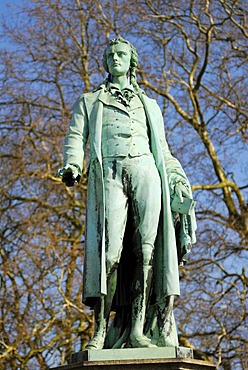 Schiller monument in the Gustav Mahler Park in Hamburg, Germany, Europe