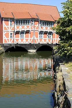 Half-timbered house called "Gewoelbe", Wismar, Mecklenburg-Western Pomerania, Germany, Europe